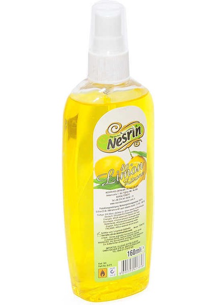Limon Kolonyası Sprey 80 Derece Pet Şişe 160 ml