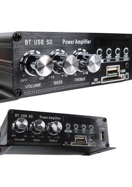 OEM Magıcvoıce YW-406L 12 Volt 100 Watt Motosiklet Bluetooth Amfi Usb/sd 2 Kanal Pazarcı - Anfi (154X80X42MM)