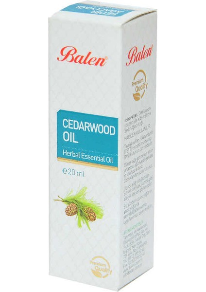 Sedir Ağacı Yağı (Distilasyon) 20 ml Cam Şişe
