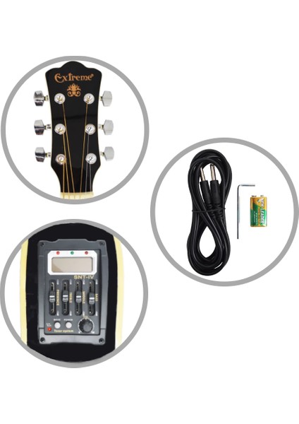 Gitar Akustik Extreme Sahne Gitarı (XAC45EQ4BK) indirimleri