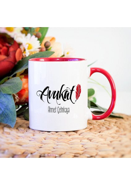 Kişiye Özel Avukat Kupa Bardak - Kırmızı