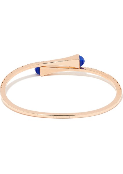Zarif Lapis Lazuli ve Pırlantalı 18K Rose Gold Bilezik