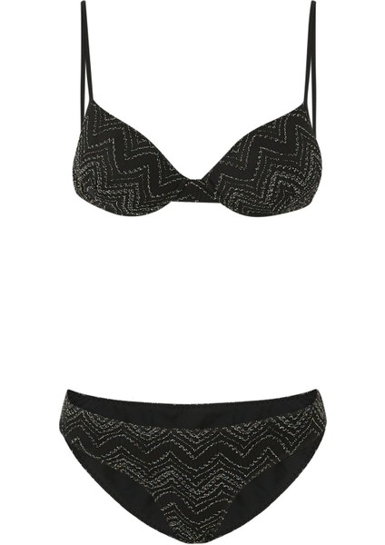 Zig Zag Lamé Viskon Bikini