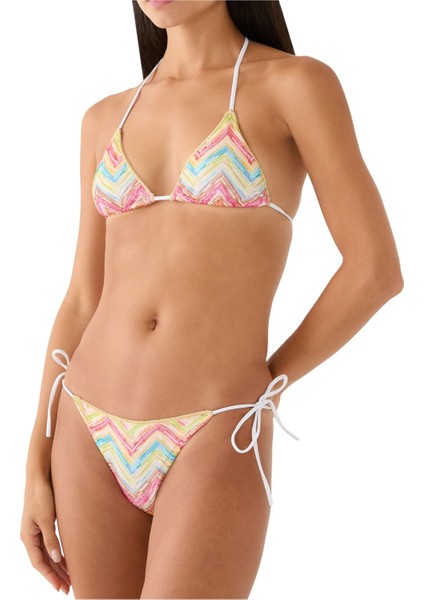 Zigzag Desenli Üçgen Bikini