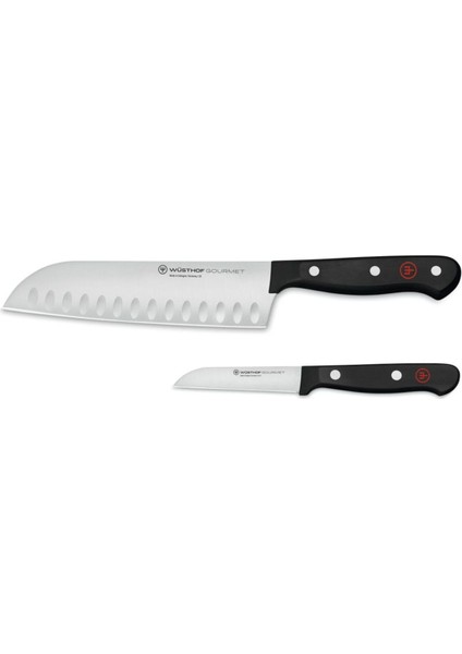 2 Parçalı Asya Şef Bıçağı Seti, Santoku ve Soyma Bıçağı