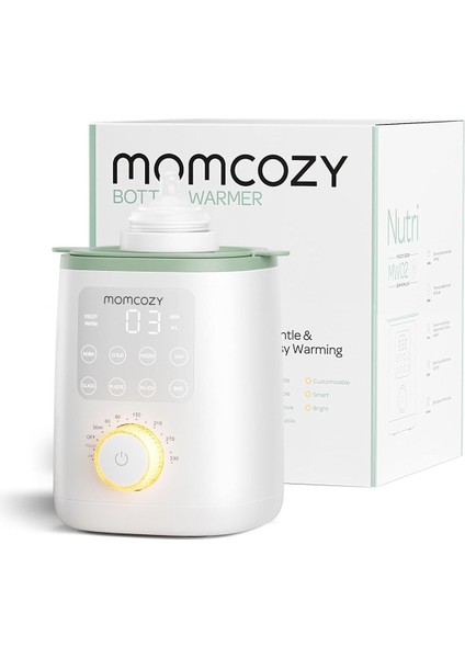 Nutri 9’u 1 Arada Biberon Isıtıcı, Nazik Su Banyosu Isıtma, Gece Işığı, 24 Saat Sıcak Tutma