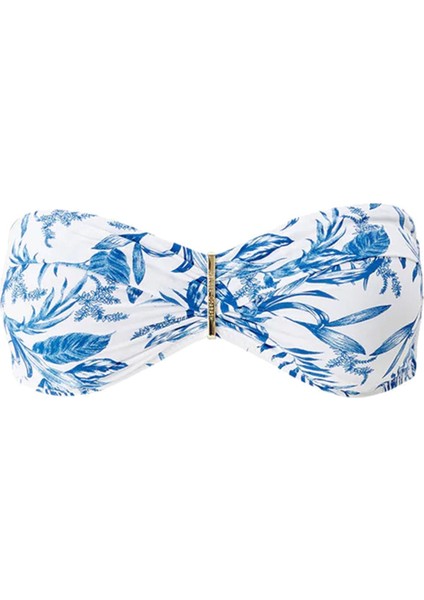 Mavi Yaprak Bikini Üstü