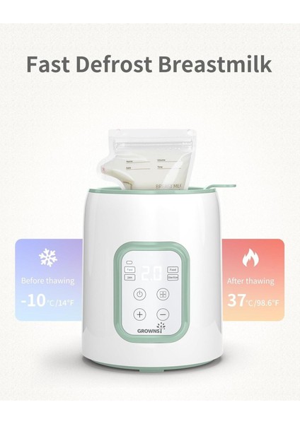 8’i 1 Arada Biberon Isıtıcı ve Sterilizatör, Hızlı Isıtma, Besin Koruma, LCD Ekran