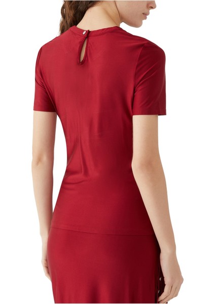 Şık Kısa Kollu Drapeli Bluz modelleri