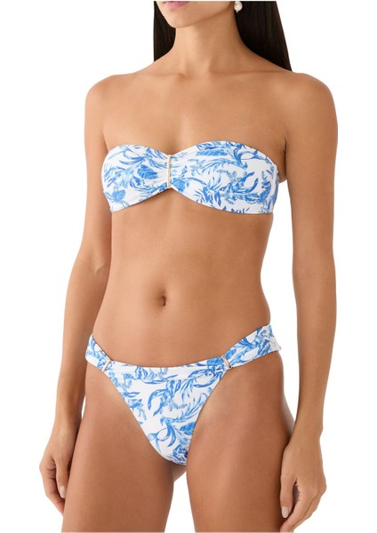 Mavi Yaprak Bikini Üstü
