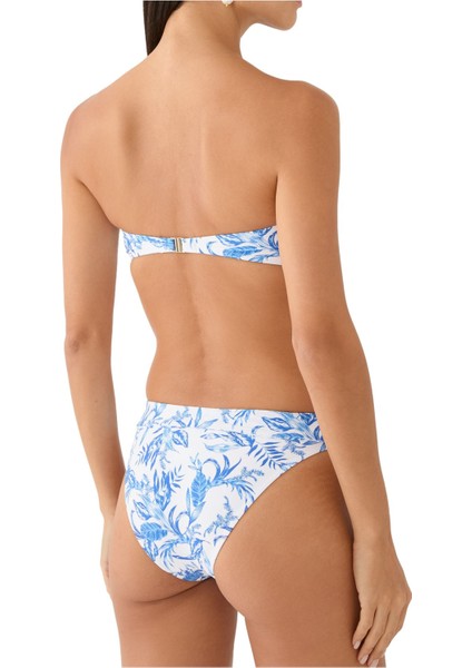 Mavi Yaprak Bikini Üstü