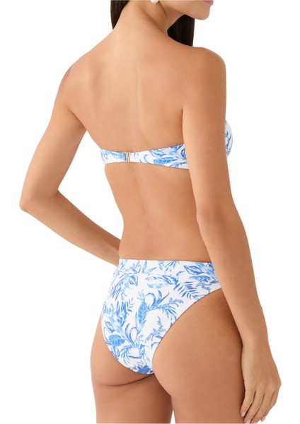 Positano Mavi Yaprak Bikini Altı