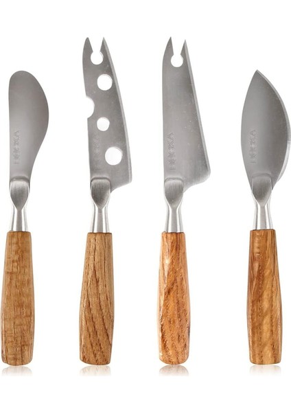 Mini Peynir Bıçağı Seti, 4'lü, Ahşap Sap Detayı, Hollanda Üretimi