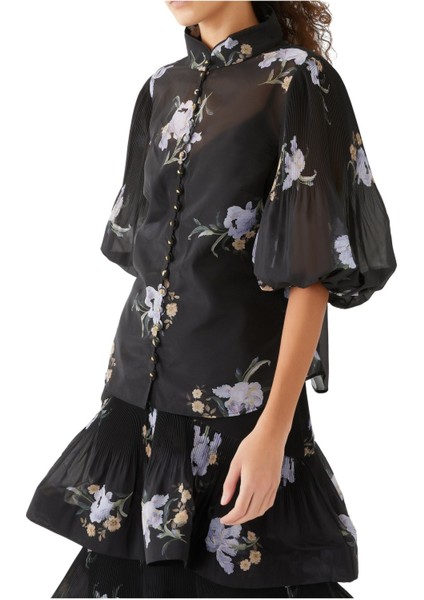 Plise Detaylı Düğmeli Bluz indirimleri