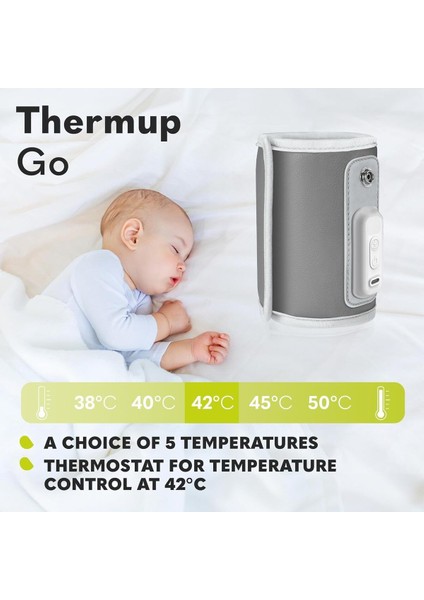 Thermup Go Taşınabilir Biberon Isıtıcısı, USB Şarj, 24 Saat Isı Koruma