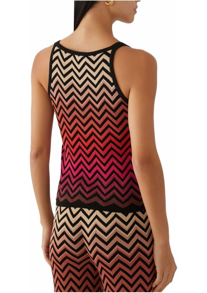 Şık Chevron Desenli Siyah Kısa Kollu Bluz modelleri