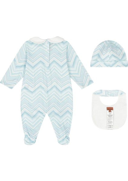 Zigzag Desenli Bebek Tulumu Seti - Açık/ pastel Mavi fiyatları