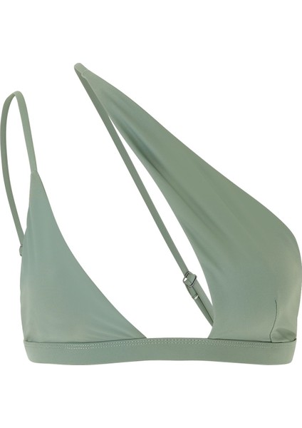 Tek Omuzlu Bikini Üstü - Yeşil