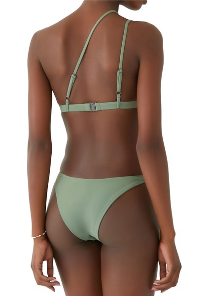 Tek Omuzlu Bikini Üstü - Yeşil