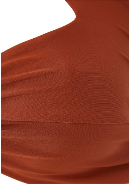 Şık Palm Bikini Üstü - Turuncu fırsatları