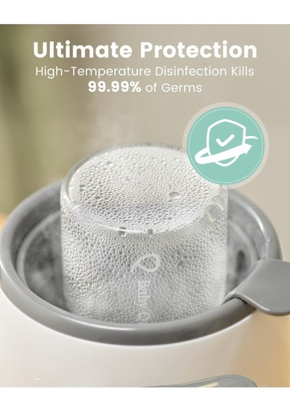 8’i 1 Arada Biberon Isıtıcı ve Sterilizatör, Hızlı Isıtma, Besin Koruma, LCD Ekran