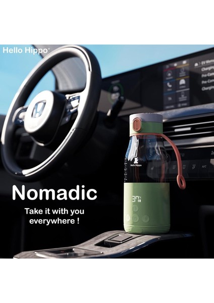 Nomade Taşınabilir Kablosuz USB Biberon Isıtıcı, 300 Ml, Ayarlanabilir Isı
