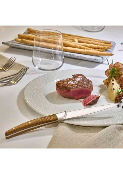 Portehouse 4 Parça Steak Knife Seti, Paslanmaz Çelik ve Ahşap Sap