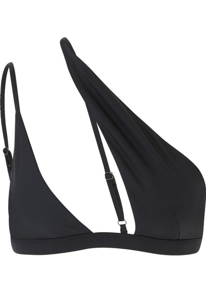 Tek Omuzlu Bikini Üstü - Siyah