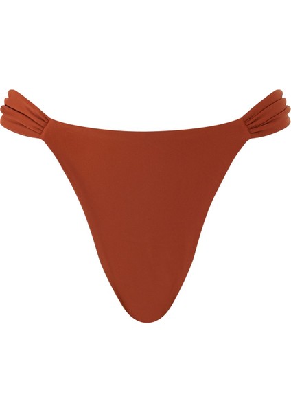Palmiye Desenli Turuncu Bikini Altı