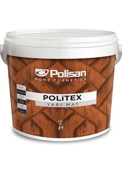 Politex Yarı Mat Dekoratif Vernik - Siyah