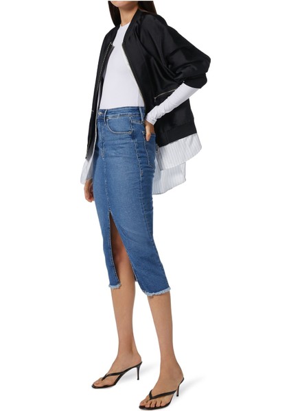 Kadın Beyaz Crewneck Body