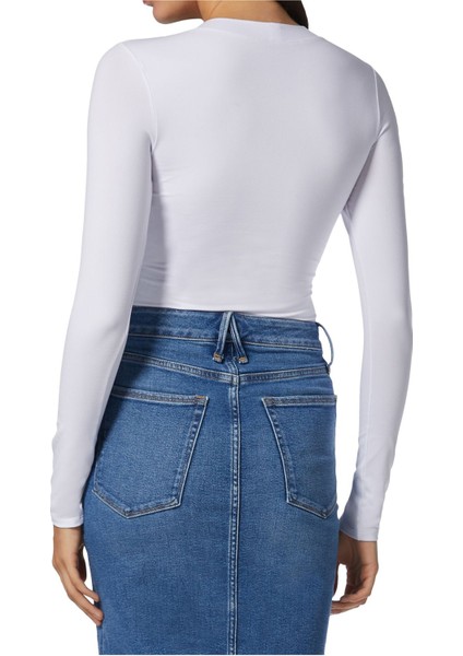 Kadın Beyaz Crewneck Body fiyatları