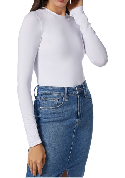 Kadın Beyaz Crewneck Body fırsatları