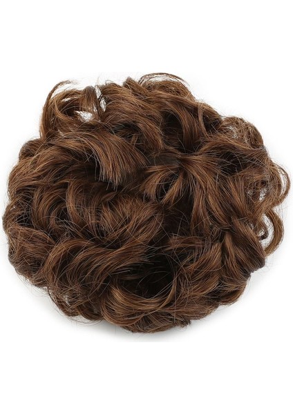 Yoğun Saçlı Lastikli Topuz Toka / Karamel fiyatları