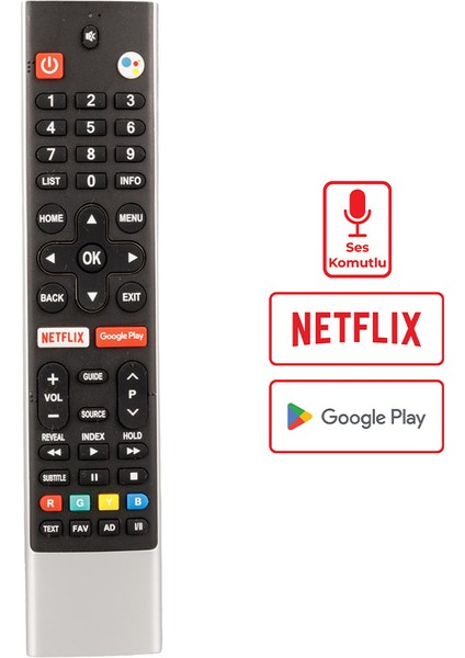 OEM Weko Kl Skyworth Sw-V3 Netflıx-Google Play Tuşlu (HOF20C1002GPDX) Ses Komutlu Akıllı Lcd-Led Tv Kumanda