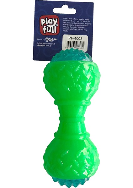Aktivite Sesli ve Işıklı Köpek Oyuncak Dumbel 5X15 cm Yeşil