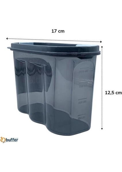 2 Kapaklı Ölçekli Erzak Saklama Kabı - 1,2 Litre - SA930 fırsatları