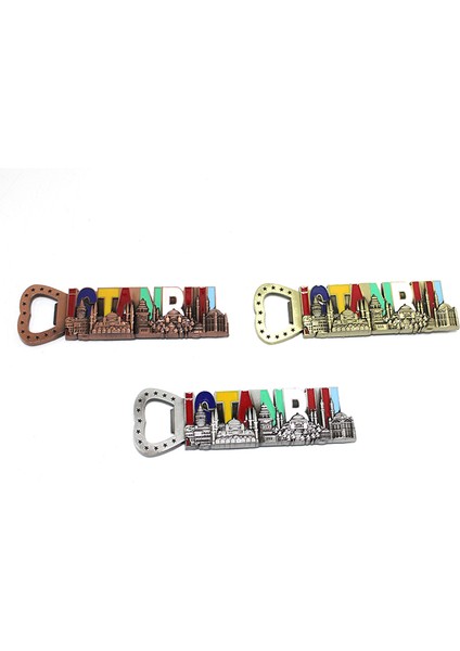 Istanbul Yazısı Metal Magnet ve Açacak