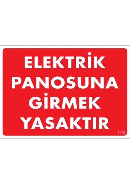 Elektrik Panosu Levhası 25X35 KOD:1118