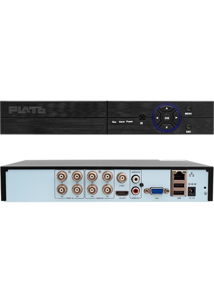 Plato PL-21064 8 Kanal 6ın1 1080N 5 Mp Destekli Dvr Kayıt Cihazı (H265)