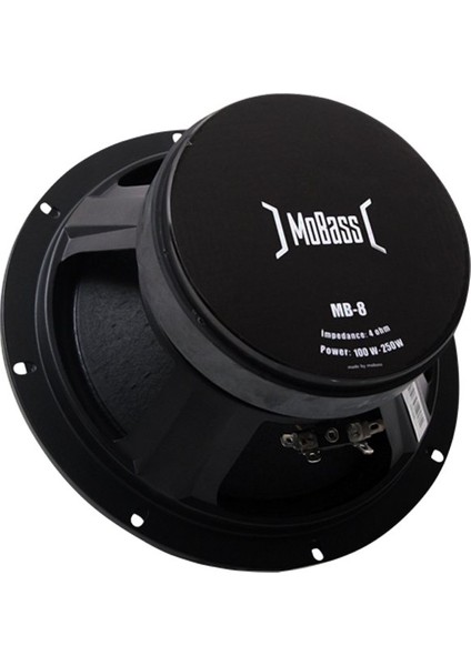 Mobass Mb-8 8 4 Ohm 100 Watt - 250 Watt 20 cm Mıdrange Oto Hoparlör (2li Takım)