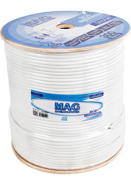 OEM Mag Smart Rg6/u4 64 Tel Anten Kablosu (300 Metre)