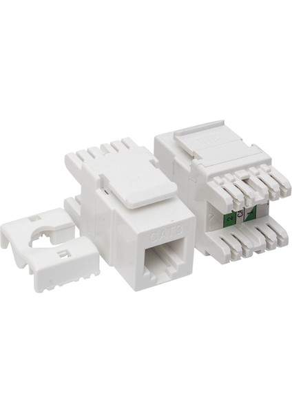 6P4C 180 Derece Cat3 Şase Keystone Jack
