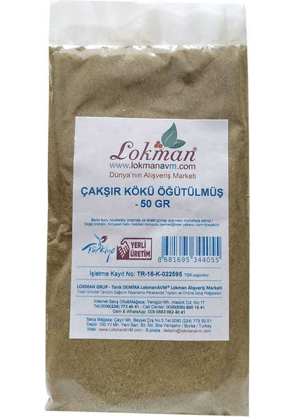 Çakşır Kökü Doğal Öğütülmüş 50 gr Paket