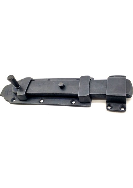 Antika Tarz Dekoratif Pirinç Yassı Kapı Sürgüsü - 55 x 215 Mm, Oksit