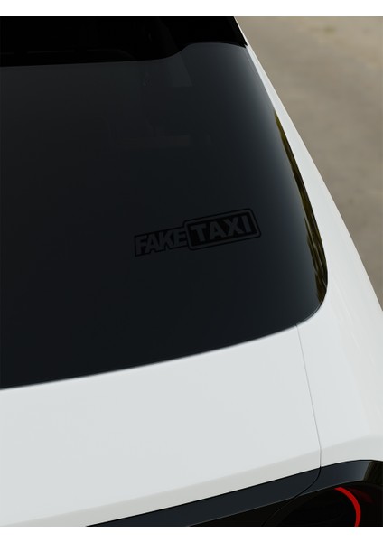 Fake Taxi Araba Cam Sticker