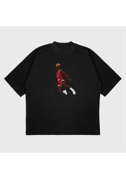 Oversize 'michael Jordan' Baskılı T-Shırt