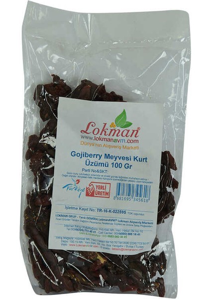 Gojiberry Meyvesi Kurt Üzümü Doğal 100 gr Paket fiyatları
