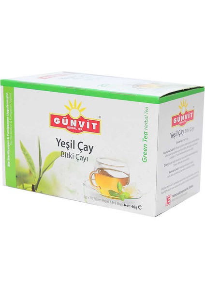 Yeşil Çay Bitki Çayı 20 Süzen Poşet