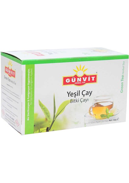 Yeşil Çay Bitki Çayı 20 Süzen Poşet